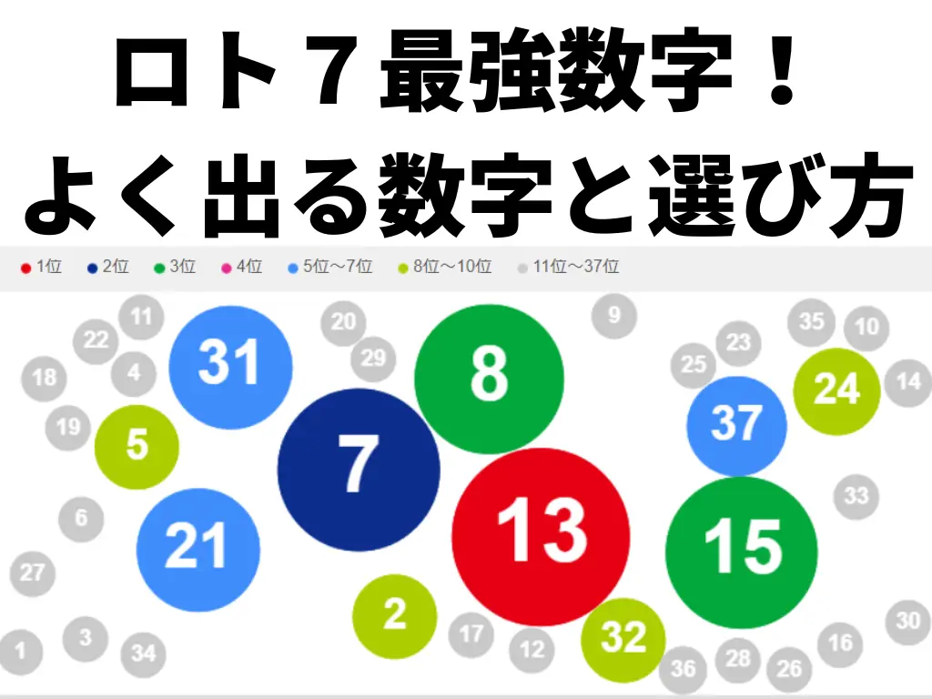 ロト7の最強数字はコレ 選び方やよく出る数字とキャリーオーバーも詳しく解説